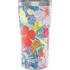 New 🌟 Tervis Tumblers Hibiscus Party 20 Oz. Stainless Steel Tumbler With Lid ❤️