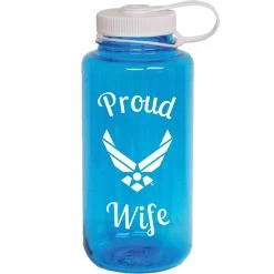 Best Pirce 🥰 Other Brands US Air Force Proud Wife Logo 32 Oz. Water Bottle, Blue 🎉