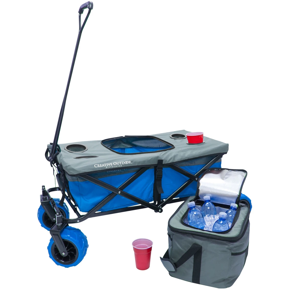Deals ⌛ Creative Outdoor All Terrain Folding Wagon With Tabletop Cooler ⭐ 1 Deals ⌛ Creative Outdoor All Terrain Folding Wagon With Tabletop Cooler ⭐